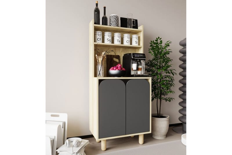 Estra Highboard - Brun/Antracit - Förvaring - Förvaringsmöbler - Byrå