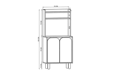 Estra Highboard - Brun/Antracit - Förvaring - Förvaringsmöbler - Byrå