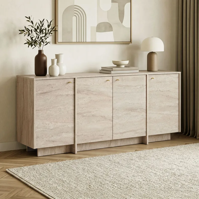 Farvik Konsolbord 180x82x45 cm - Travertin - Förvaring - Förvaringsmöbler - Skänkar & sideboards