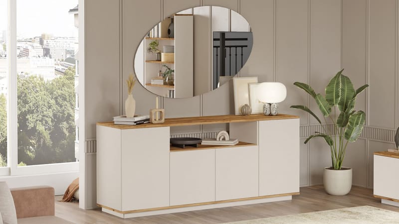 Fenvik Konsolbord 180x75x44,5 cm - Atlantic Pine och Cashmere - Förvaring - Förvaringsmöbler - Skänkar & sideboards