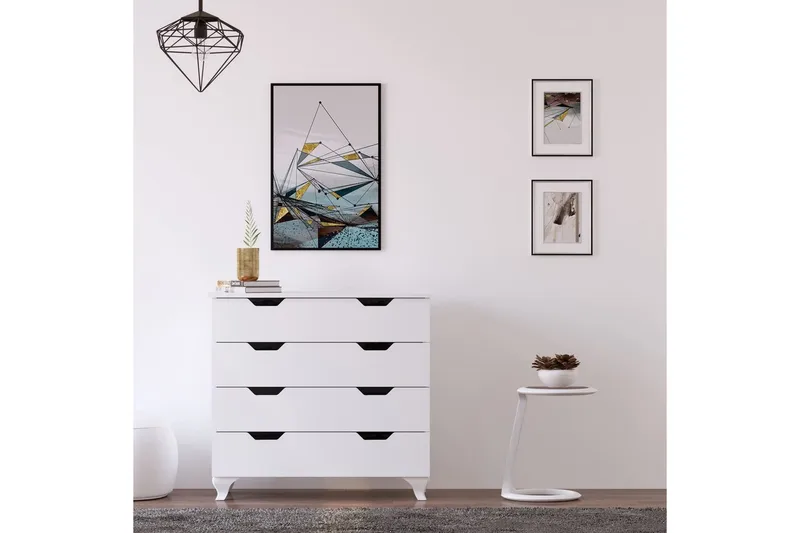 Feylor Hörnbyrå 86 cm - Matt Vit - Förvaring - Förvaringsmöbler - Byrå