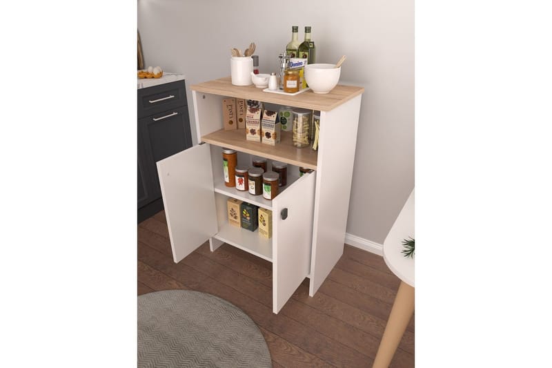 Flerfunktionsskåp Cladells Sonomo / Vit - Vit - Förvaring - Förvaringsmöbler - Byrå