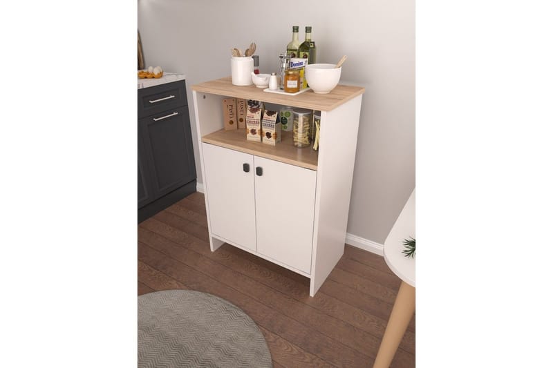 Flerfunktionsskåp Cladells Sonomo / Vit - Vit - Förvaring - Förvaringsmöbler - Byrå