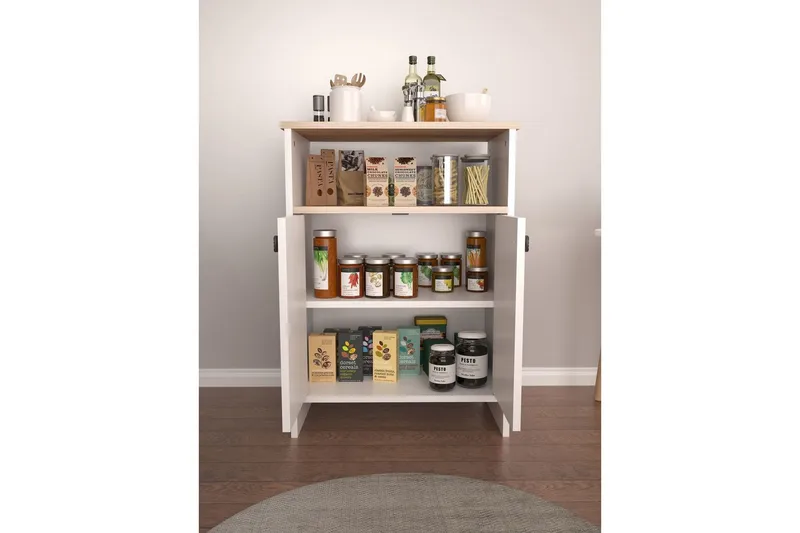 Flerfunktionsskåp Cladells Sonomo / Vit - Vit - Förvaring - Förvaringsmöbler - Byrå