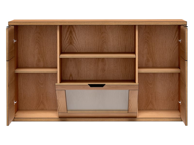 Fonti Rektangulär Skänk 158 cm i Trä med Glaslucka - Brun - Förvaring - Förvaringsmöbler - Skänkar & sideboards