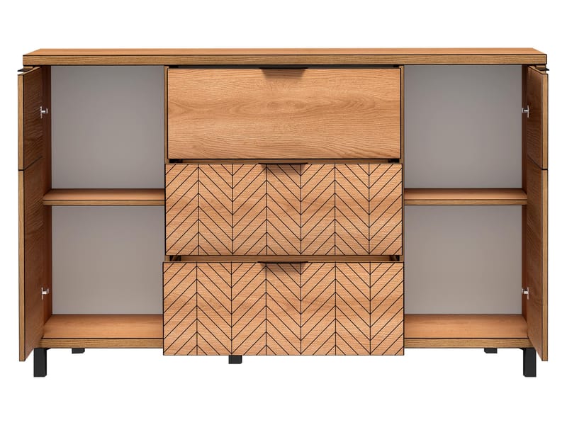 Fonti Rektangulär Skänk 158 cm i Trä - Svart|Brun - Förvaring - Förvaringsmöbler - Skänkar & sideboards