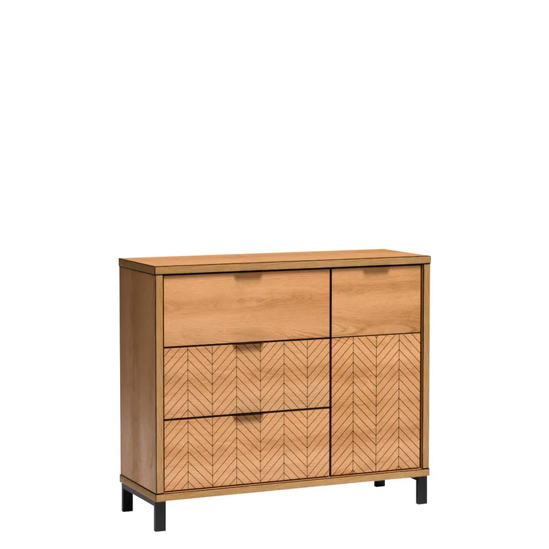 Fonti Skänk 118 cm, Brun|svart