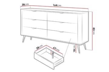 Forba Byrå 164 cm - Svart - Förvaring - Förvaringsmöbler - Byrå