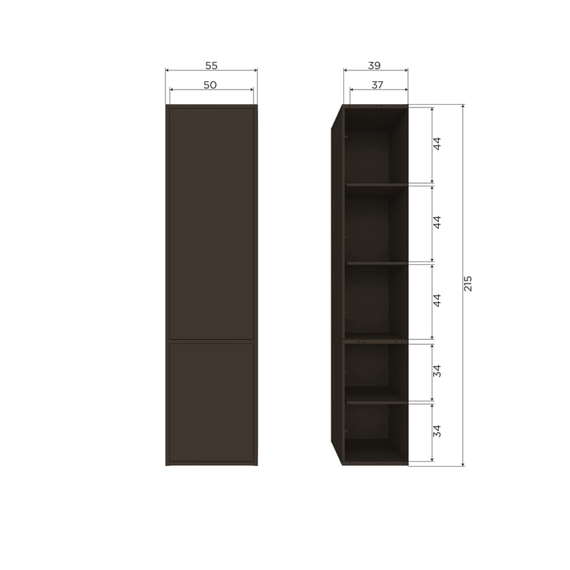 Förvaringsskåp Meggy 215 cm - Mellanbrun - Förvaring - Förvaringsmöbler - Byrå