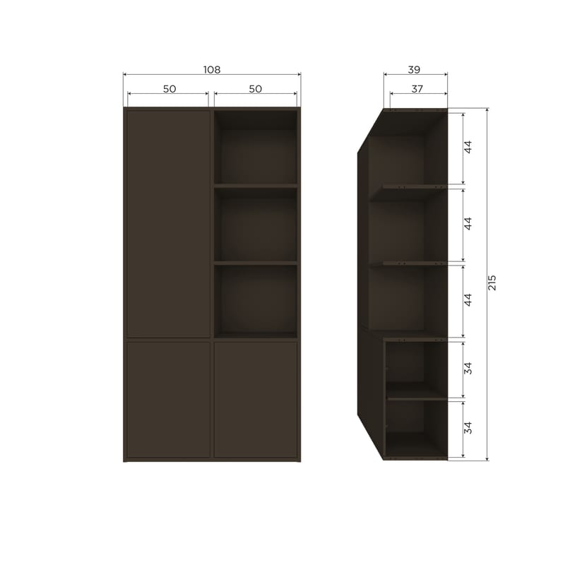 Förvaringsskåp Meggy 215 cm - Mellanbrun - Förvaring - Förvaringsmöbler - Byrå