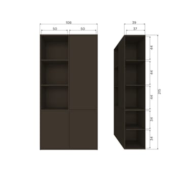 Förvaringsskåp Meggy 215 cm - Mellanbrun - Förvaring - Förvaringsmöbler - Byrå