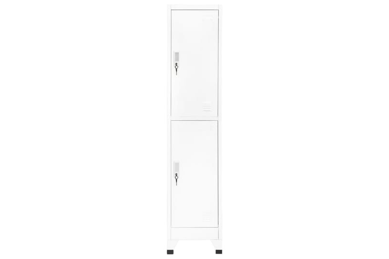 Förvaringsskåp vit 38x45x180 cm stål - Vit - Förvaring - Förvaringsmöbler - Byrå
