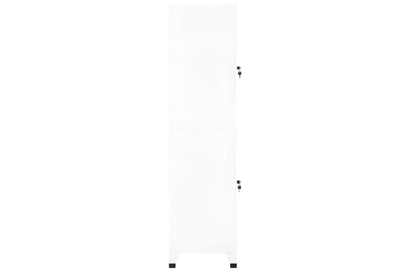 Förvaringsskåp vit 38x45x180 cm stål - Vit - Förvaring - Förvaringsmöbler - Byrå