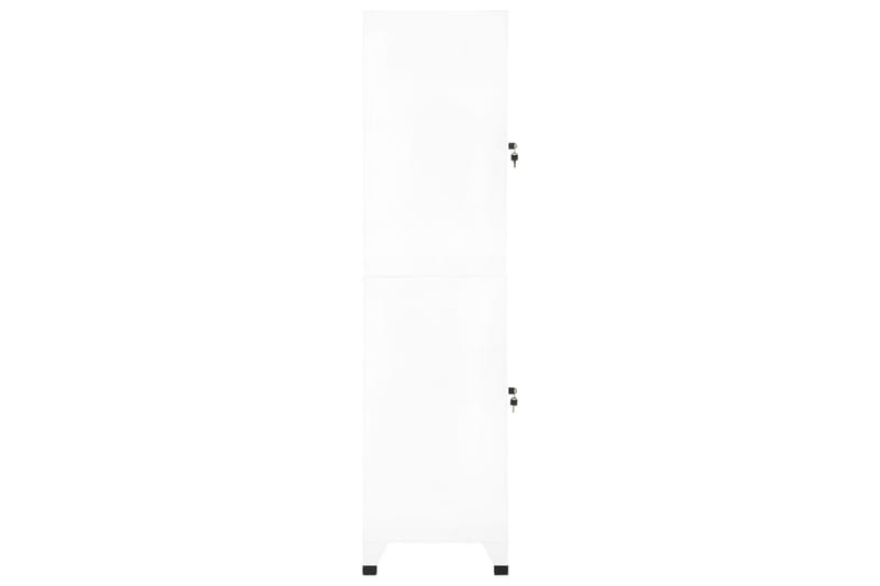 Förvaringsskåp vit 38x45x180 cm stål - Vit - Byrå