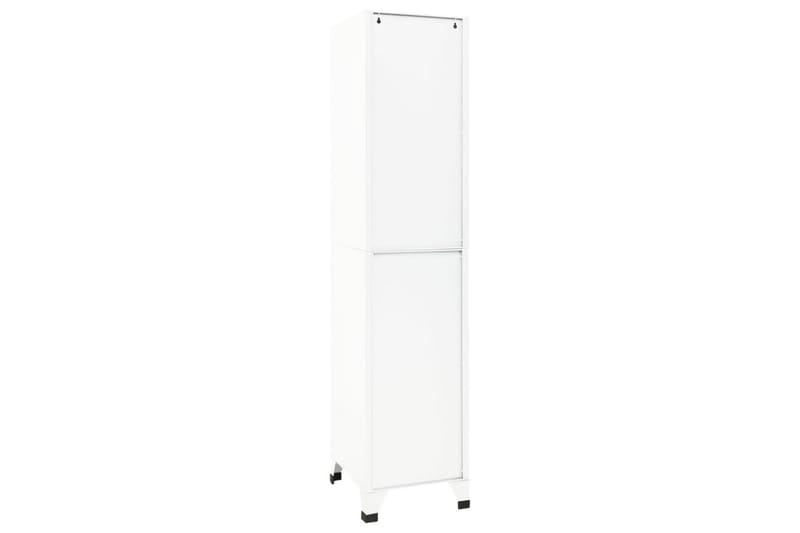 Förvaringsskåp vit 38x45x180 cm stål - Vit - Förvaring - Förvaringsmöbler - Byrå