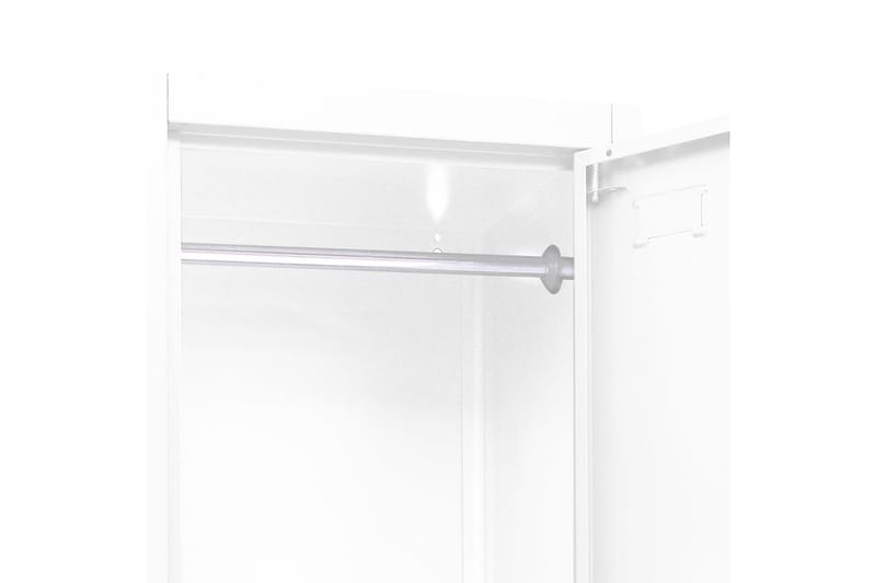 Förvaringsskåp vit 38x45x180 cm stål - Vit - Förvaring - Förvaringsmöbler - Byrå