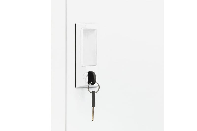 Förvaringsskåp vit 38x45x180 cm stål - Vit - Förvaring - Förvaringsmöbler - Byrå