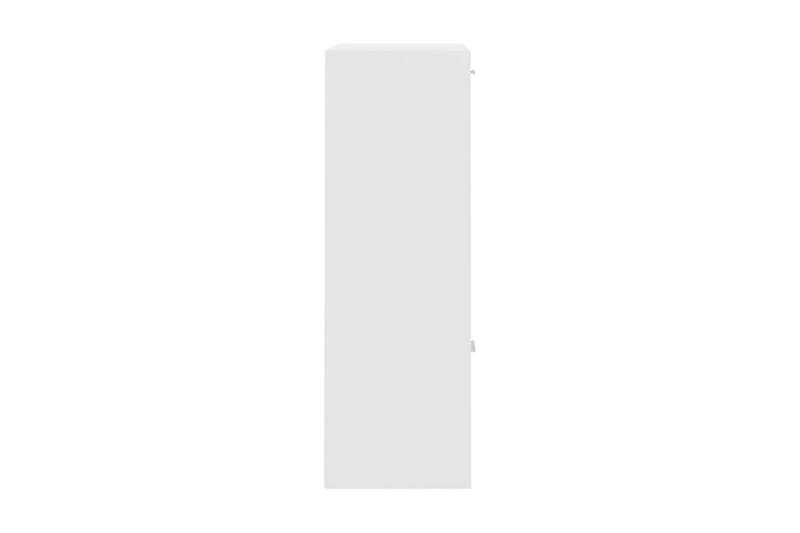 Förvaringsskåp vit högglans 60x29,5x90 cm spånskiva - Vit - Byrå