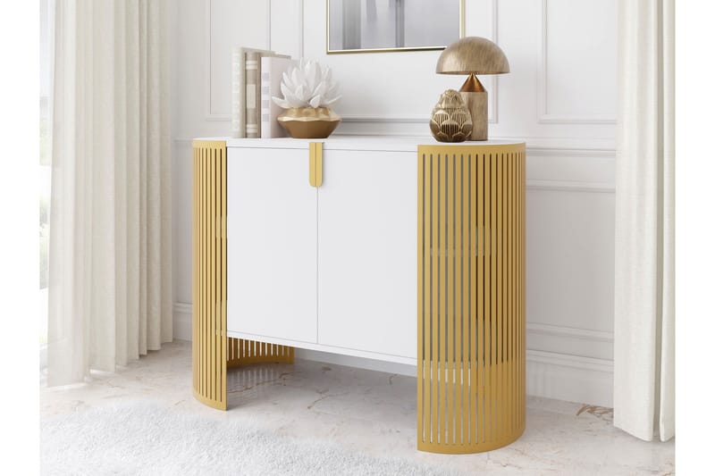 Friend Skänk 120x40 cm - Guld/Vit - Förvaring - Förvaringsmöbler - Skänkar & sideboards