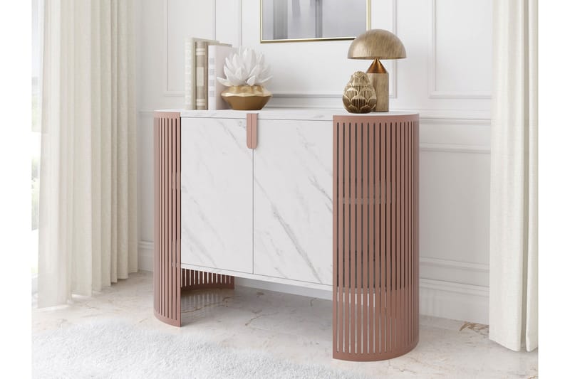 Friend Skänk 120x40 cm - Rosa/Vit - Förvaring - Förvaringsmöbler - Skänkar & sideboards