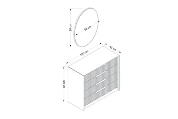 Fruitland Hörnbyrå 100 cm - Antracit - Förvaring - Förvaringsmöbler - Byrå
