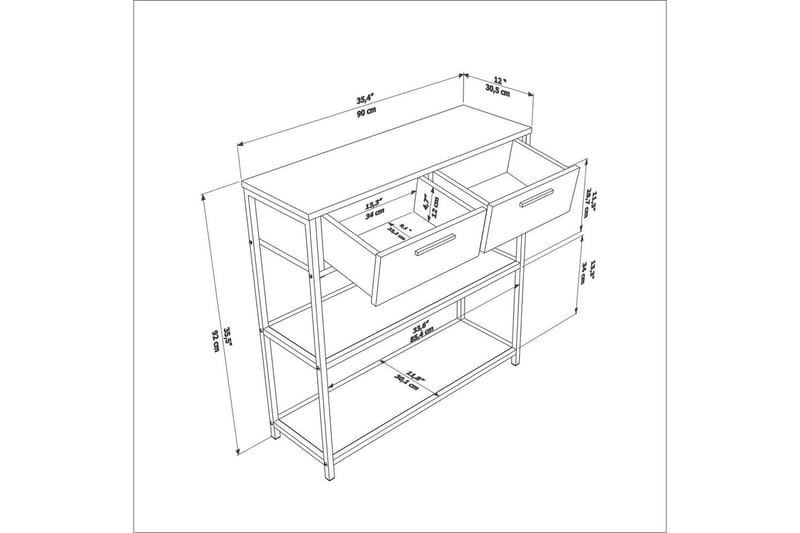Fynlor Byrå 90 cm - Ek - Förvaring - Förvaringsmöbler - Byrå