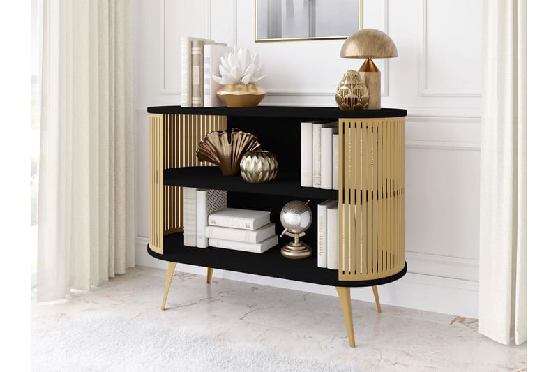 Galia Skänk 120x40 cm - Guld/Svart - Förvaring - Förvaringsmöbler - Skänkar & sideboards