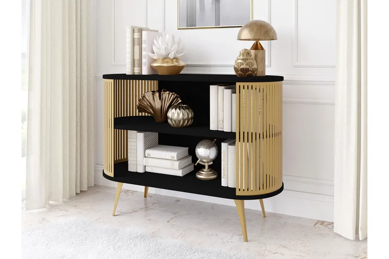 Galia Skänk 120x40 cm - Guld/Svart - Förvaring - Förvaringsmöbler - Skänkar & sideboards