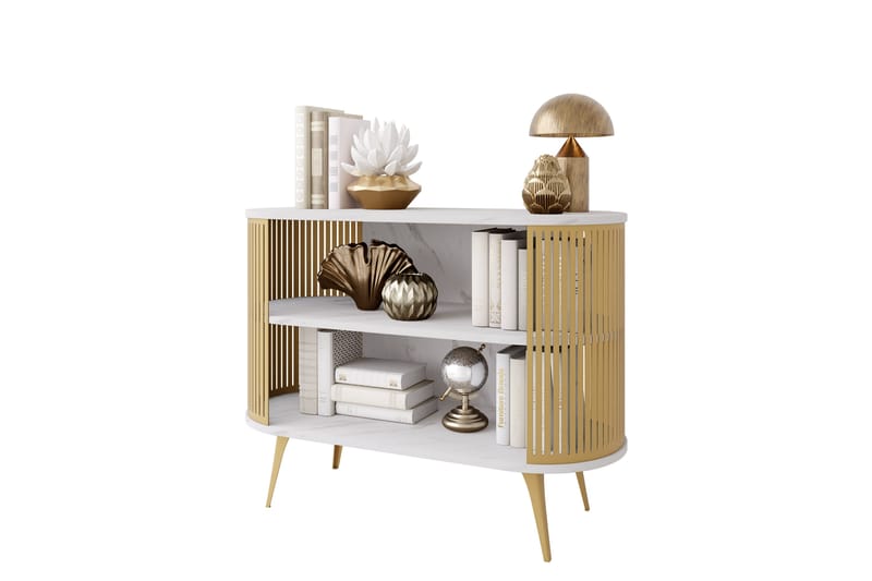 Galia Skänk 120x40 cm - Guld/Vit - Förvaring - Förvaringsmöbler - Skänkar & sideboards
