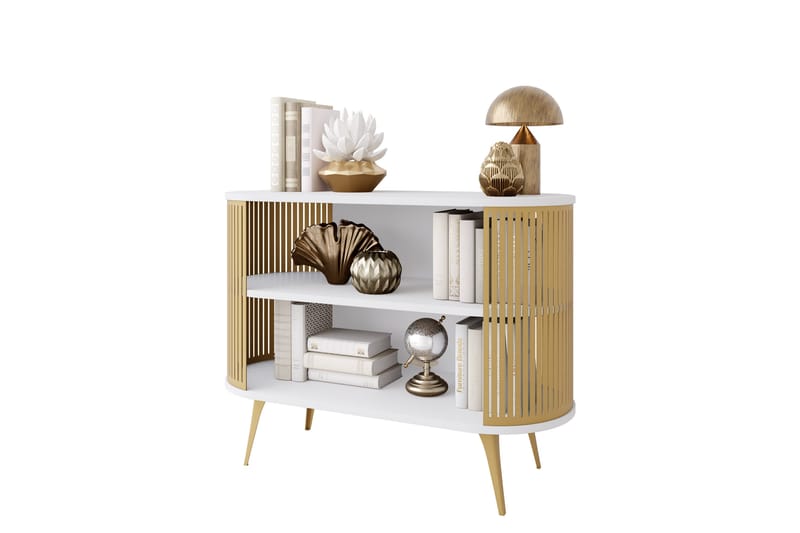 Galia Skänk 120x40 cm - Guld/Vit - Förvaring - Förvaringsmöbler - Skänkar & sideboards