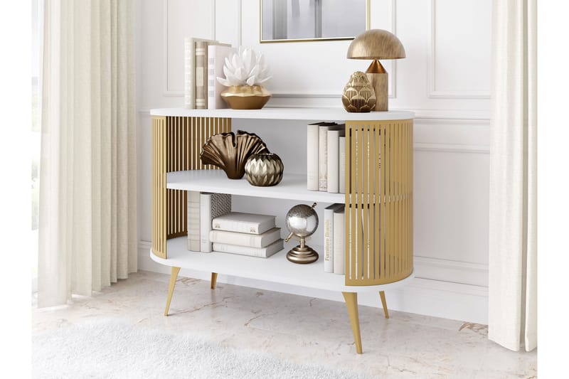 Galia Skänk 120x40 cm - Guld/Vit - Förvaring - Förvaringsmöbler - Skänkar & sideboards