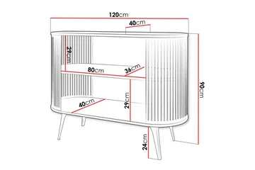 Galia Skänk 120x40 cm - Svart/Brun - Förvaring - Förvaringsmöbler - Skänkar & sideboards