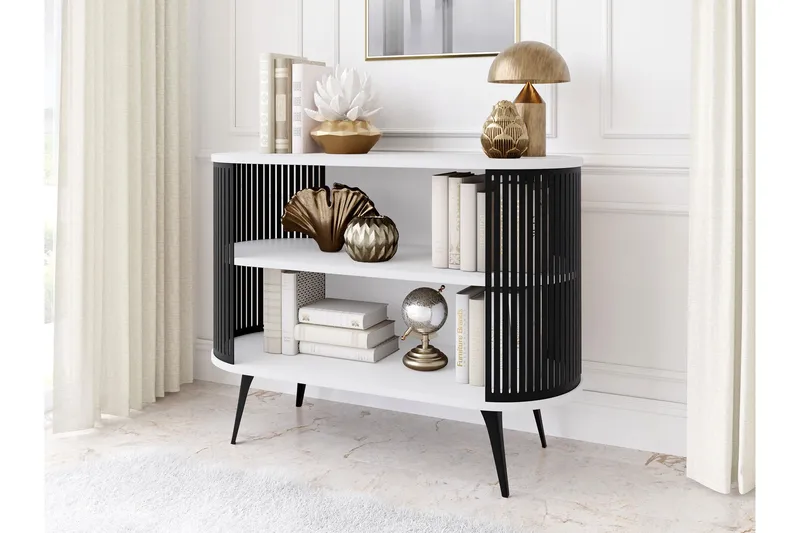 Galia Skänk 120x40 cm - Vit/Svart - Förvaring - Förvaringsmöbler - Skänkar & sideboards