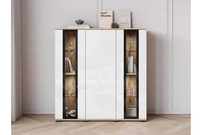 Gamal Highboard - Brun/Vit - Förvaring - Förvaringsmöbler - Skänkar & sideboards