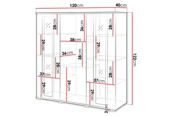 Gamal Highboard - Brun/Vit - Förvaring - Förvaringsmöbler - Byrå