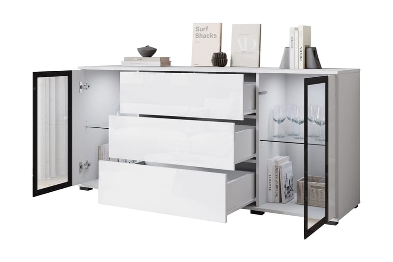 Gamal Skänk 150x40 cm - Brun/Svart - Förvaring - Förvaringsmöbler - Skänkar & sideboards