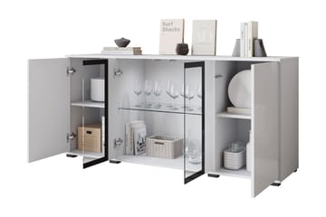 Gamal Skänk 150x40 cm i Trä med Dörrar - Vit - Förvaring - Förvaringsmöbler - Skänkar & sideboards