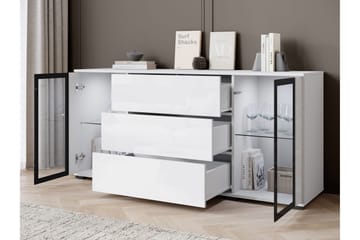 Gamal Skänk 150x40 cm i Trä med Glasdörrar - Svart - Förvaring - Förvaringsmöbler - Skänkar & sideboards