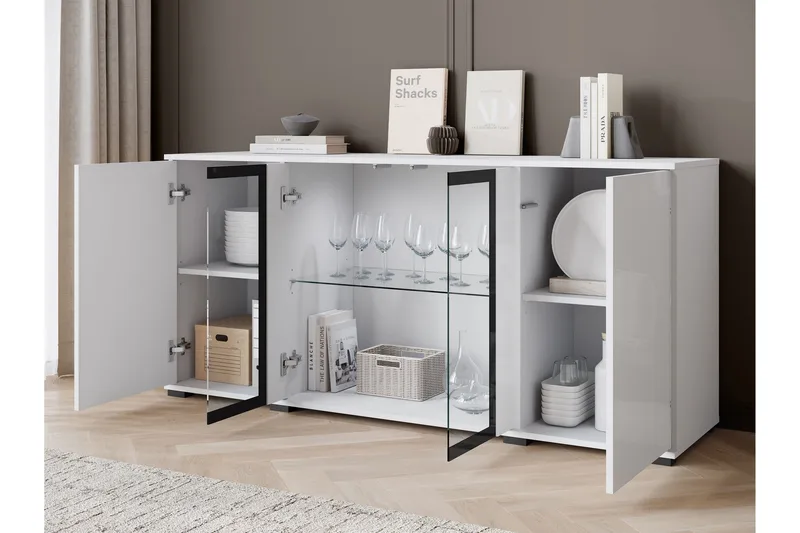 Gamal Skänk 150x40 cm - Vit - Förvaring - Förvaringsmöbler - Skänkar & sideboards
