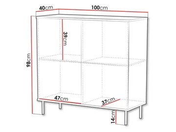Granica Skänk 100 cm - beige - Förvaring - Förvaringsmöbler - Skänkar & sideboards