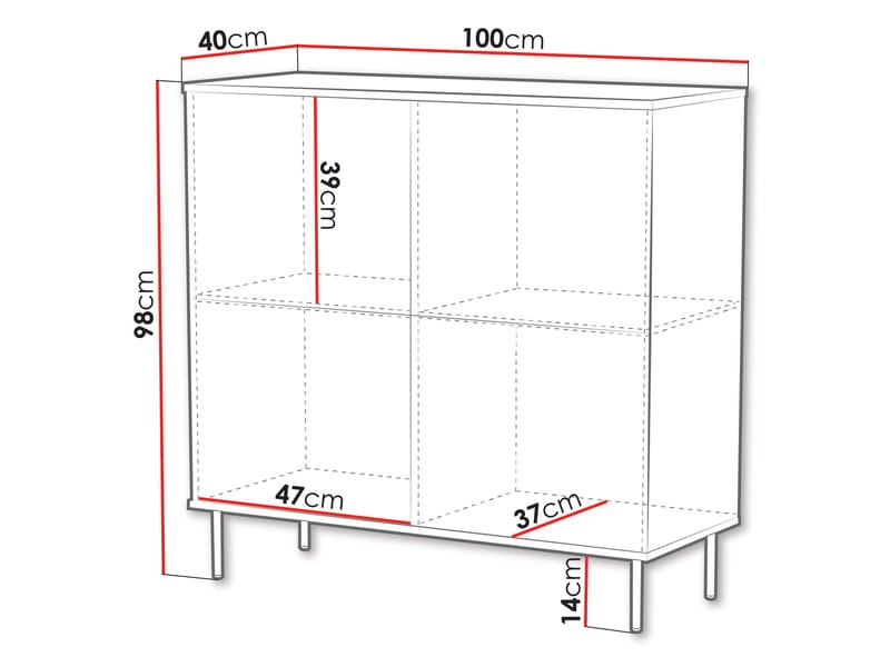 Granica Skänk 100 cm - beige - Förvaring - Förvaringsmöbler - Skänkar & sideboards