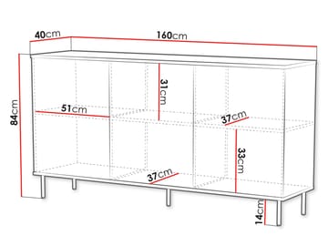 Granica Skänk 160 cm - beige - Förvaring - Förvaringsmöbler - Skänkar & sideboards