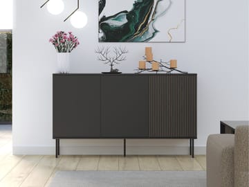 Gravendal Skänk 151x88 cm - Svart, valnöt - Förvaring - Förvaringsmöbler - Skänkar & sideboards