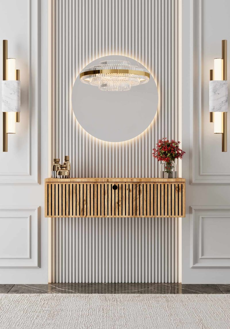 Grynor Sideboard 90x26x22 cm - Atlantic Pine - Förvaring - Förvaringsmöbler - Skänkar & sideboards