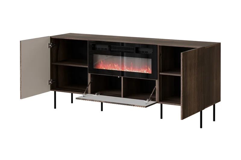 Hammarstrand Byrå 181 cm - Valnöt - Möbler - Vardagsrum - Kamin - Skorstensfri kamin - Elkamin