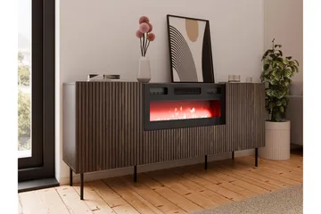Hammarstrand Byrå 181 cm - Valnöt - Möbler - Vardagsrum - Kamin - Skorstensfri kamin - Elkamin