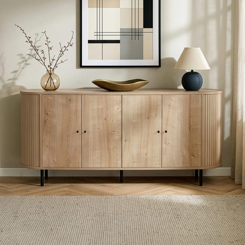 Haulover Konsolbord 180 cm - Sapphire Oak/Svart - Förvaring - Förvaringsmöbler - Skänkar & sideboards