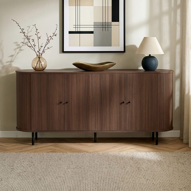 Haulover Konsolbord 180 cm - Valnöt/Svart - Förvaring - Förvaringsmöbler - Skänkar & sideboards