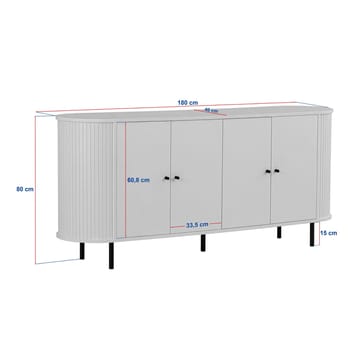 Haulover Konsolbord 180 cm - Valnöt/Svart - Förvaring - Förvaringsmöbler - Skänkar & sideboards