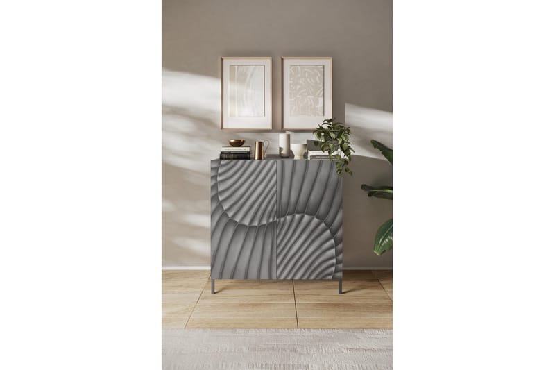 Hawell Högskåp 121 cm - Grå - Förvaring - Förvaringsmöbler - Byrå